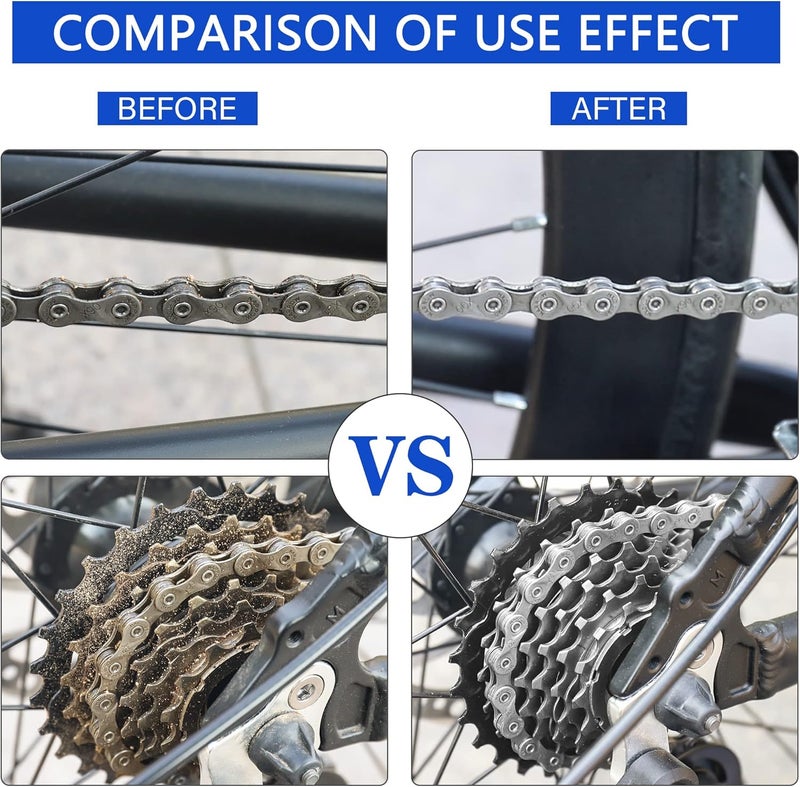 YIMAX Bike Chain Cleaner Set, Bike Cleaners Bicycle Cleaning Kit 100ML Chain Lube and 300ML Cleaning Spray, Bike Cleaner Kit with Brushes Cycling Maintenance, Suitable for All Types of Bike - Image 5